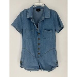Lumiere Short sleeved Denim Romper Size Small Soft